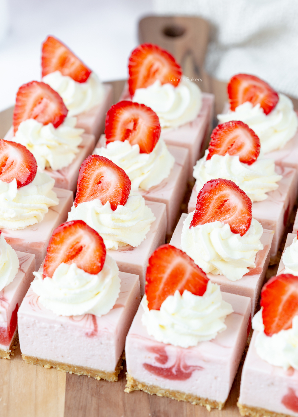 No bake Strawberry Cheesecake Bites In Laura s Bakery