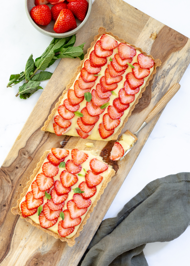 Strawberry custard pie 1a
