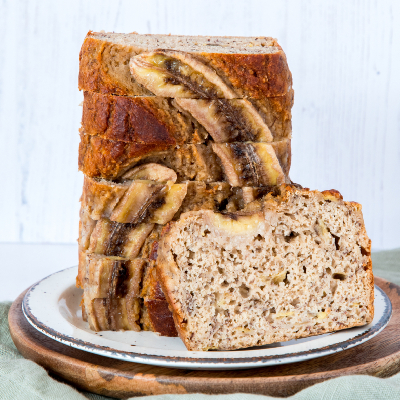 Easy banana bread recipe (without oil, butter or sugar)