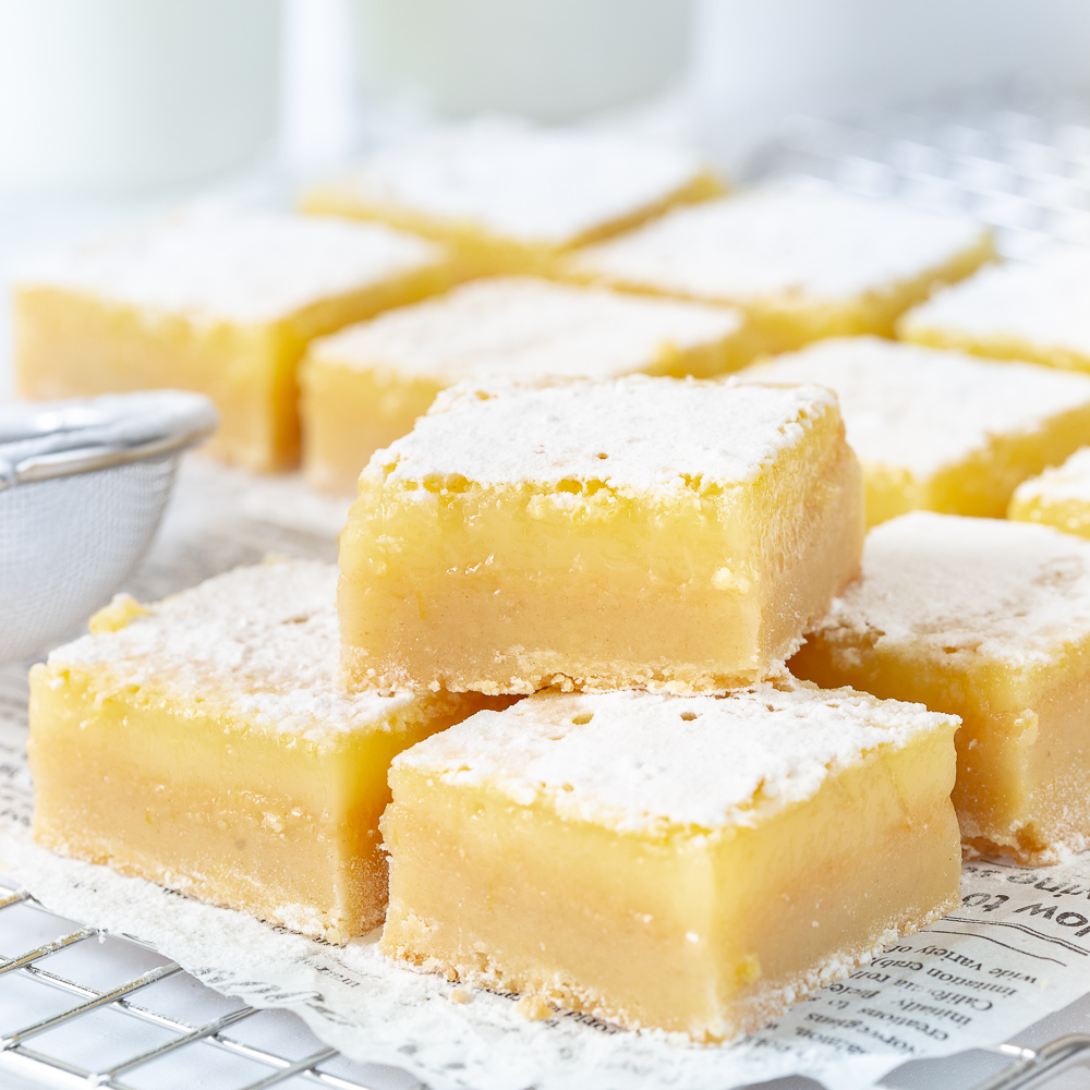 stacked lemon bars