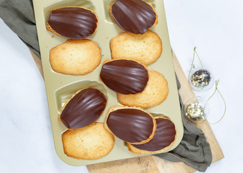 Chocolate dipped madeleines 2