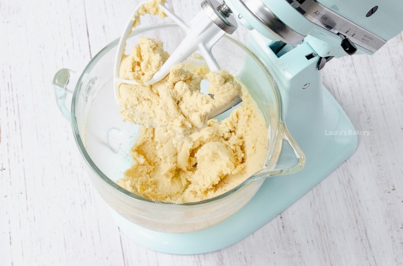 Creaming the butter and sugar