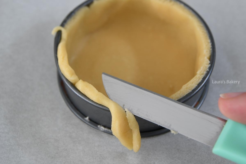 Trim excess dough