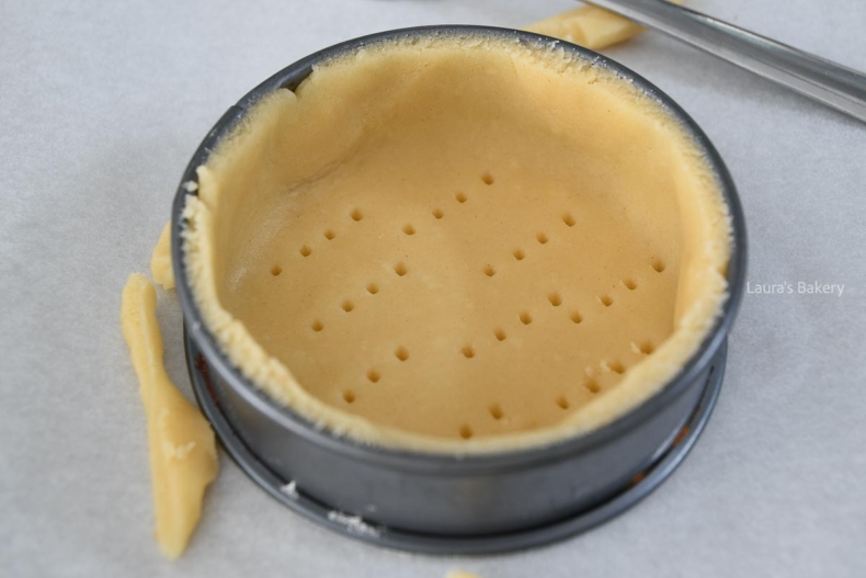 Make holes with a fork before baking