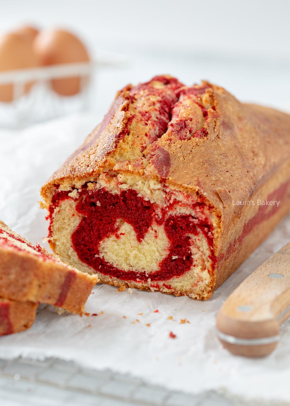 Red Velvet marble loaf cake recipe