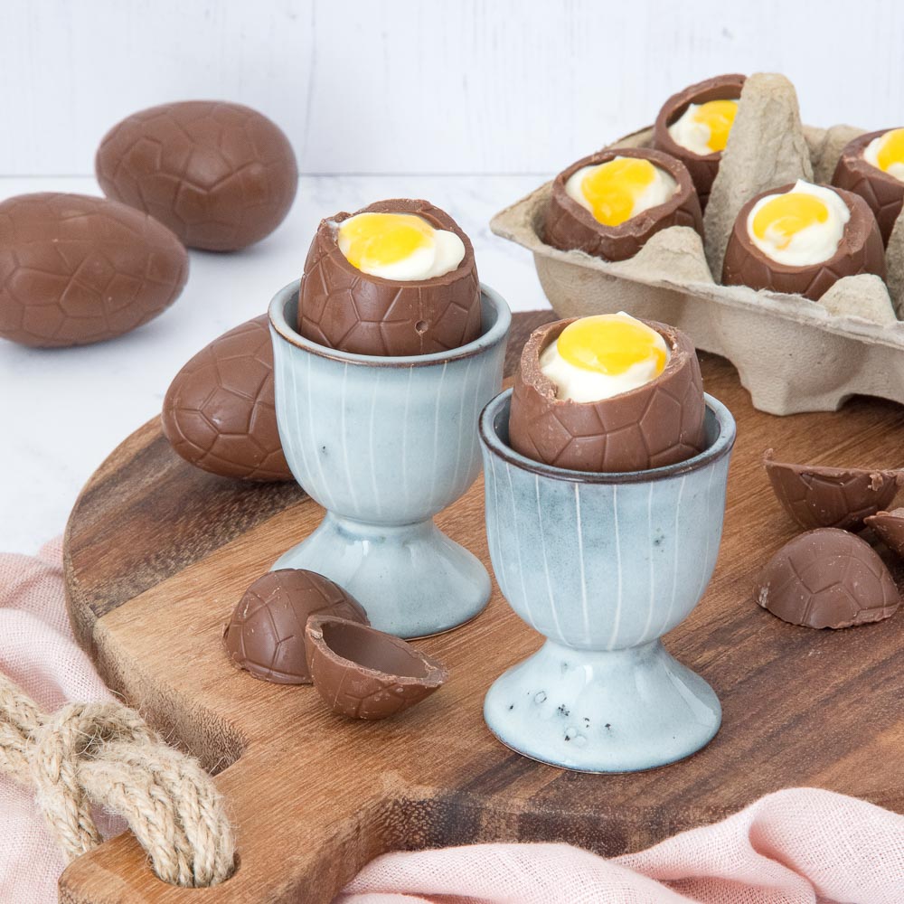 Chocolate filled easter eggs