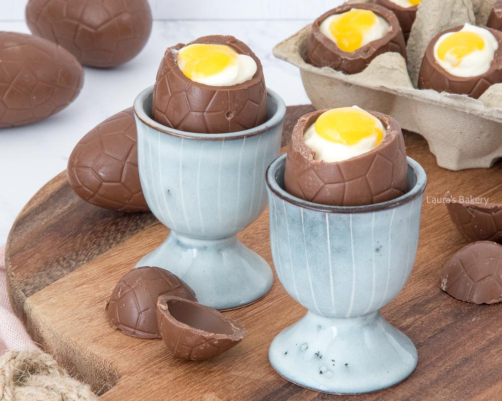 Cheesecake filled easter eggs 1