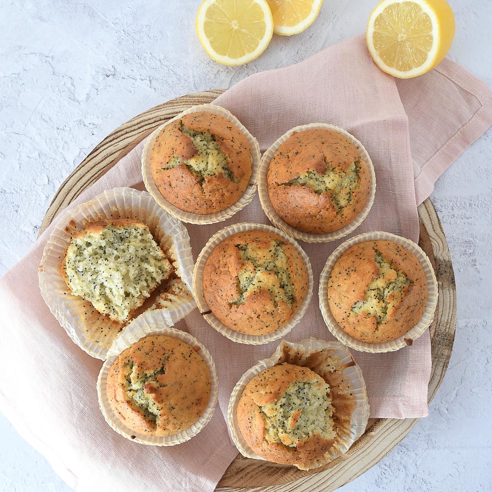 Lemon poppy seed muffins