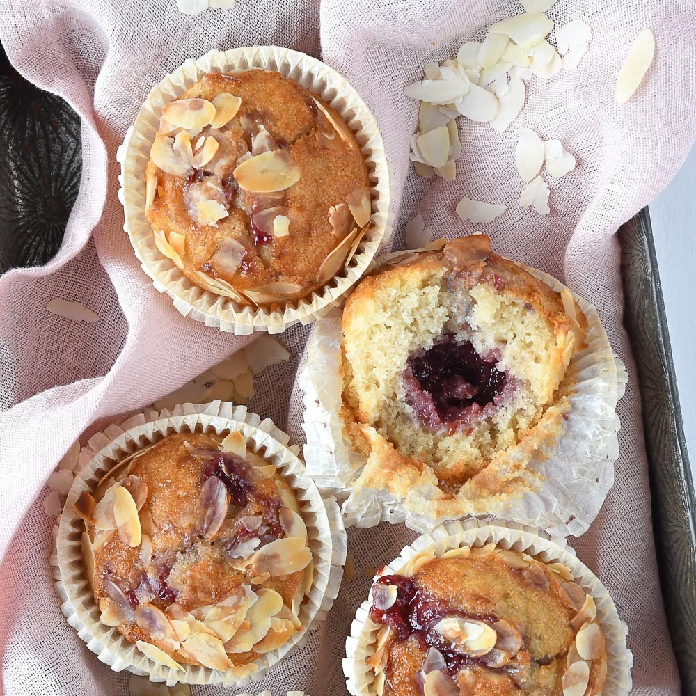 Almond raspberry muffins