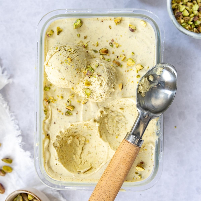 Easy no churn pistachio ice cream