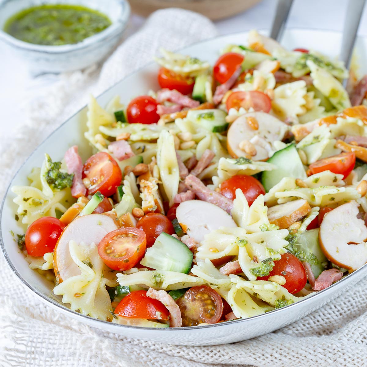 Pasta salad with chicken