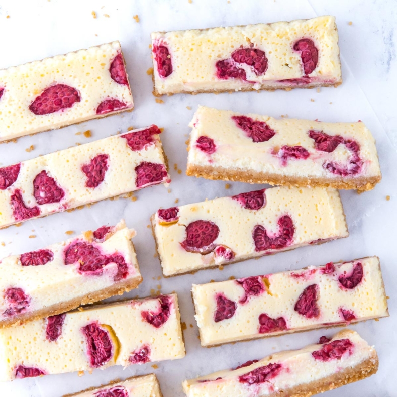 Easy raspberry cheesecake bars recipe