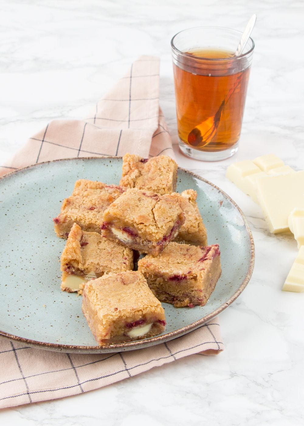 White Chocolate and Raspberry Blondies