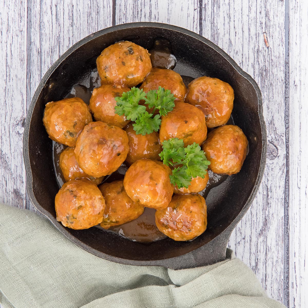 Meatballs in chipotle apricot sauce