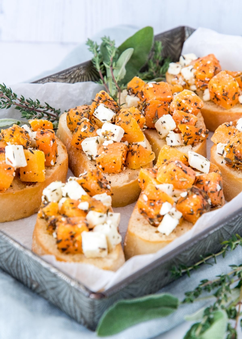 Pumpkin feta bruschetta-2