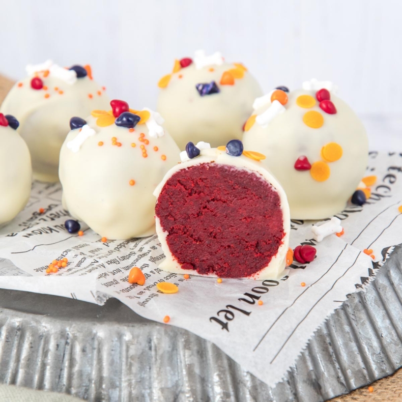 Red Velvet Cake Balls Recipe (Halloween)