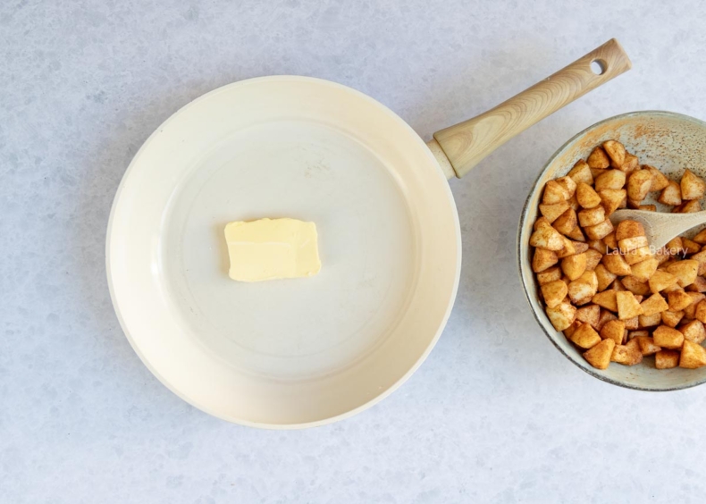 Melt butter in the pan