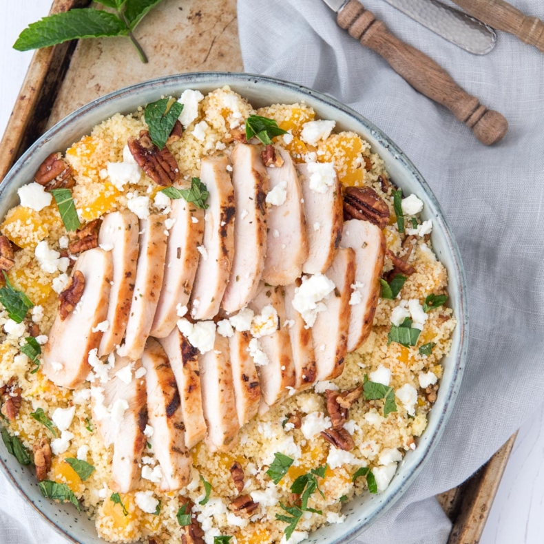 Couscous Salad with Chicken and Peaches