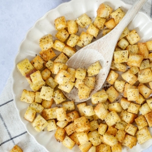 Homemade croutons