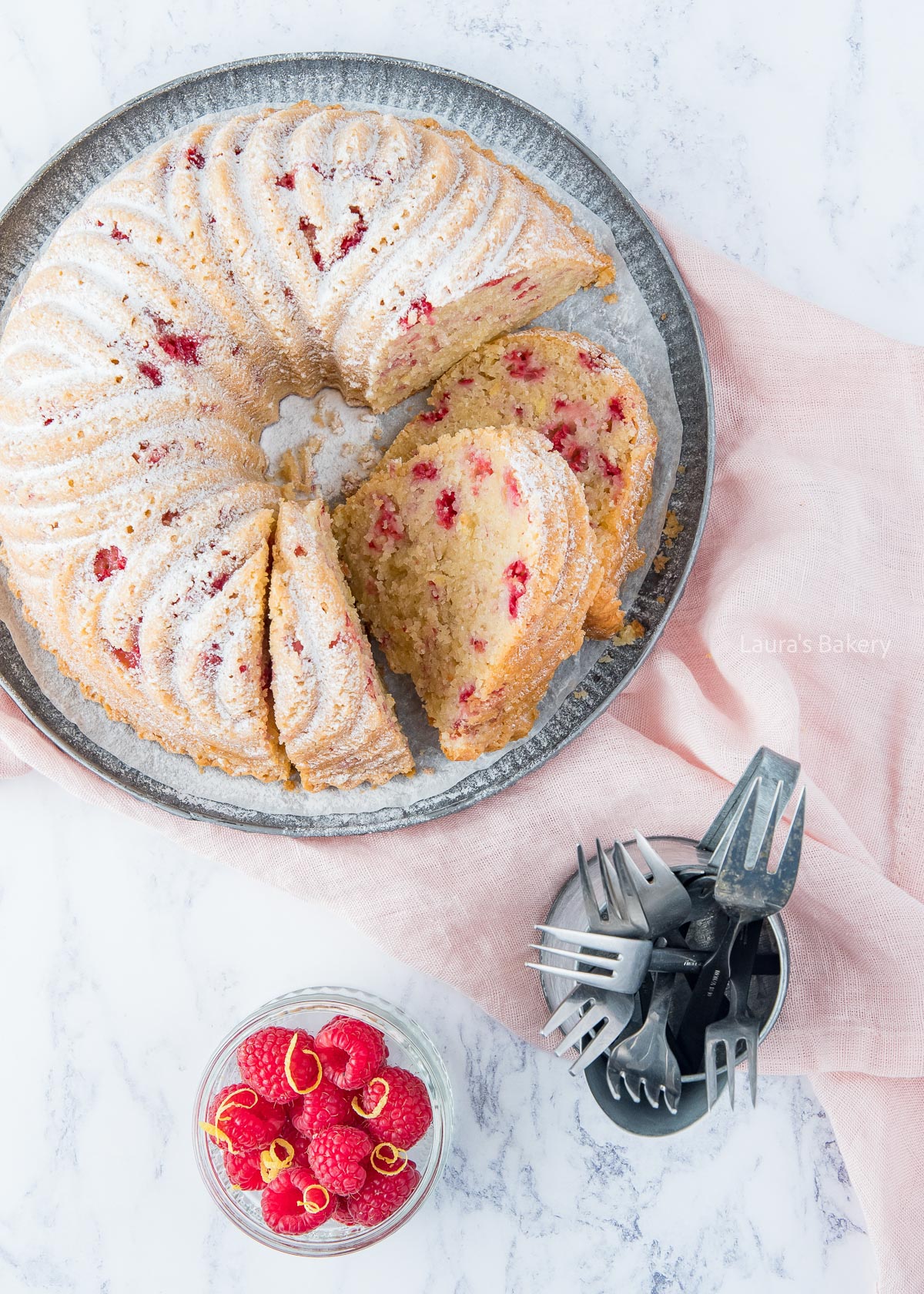 lemon raspberry bundt cake-5