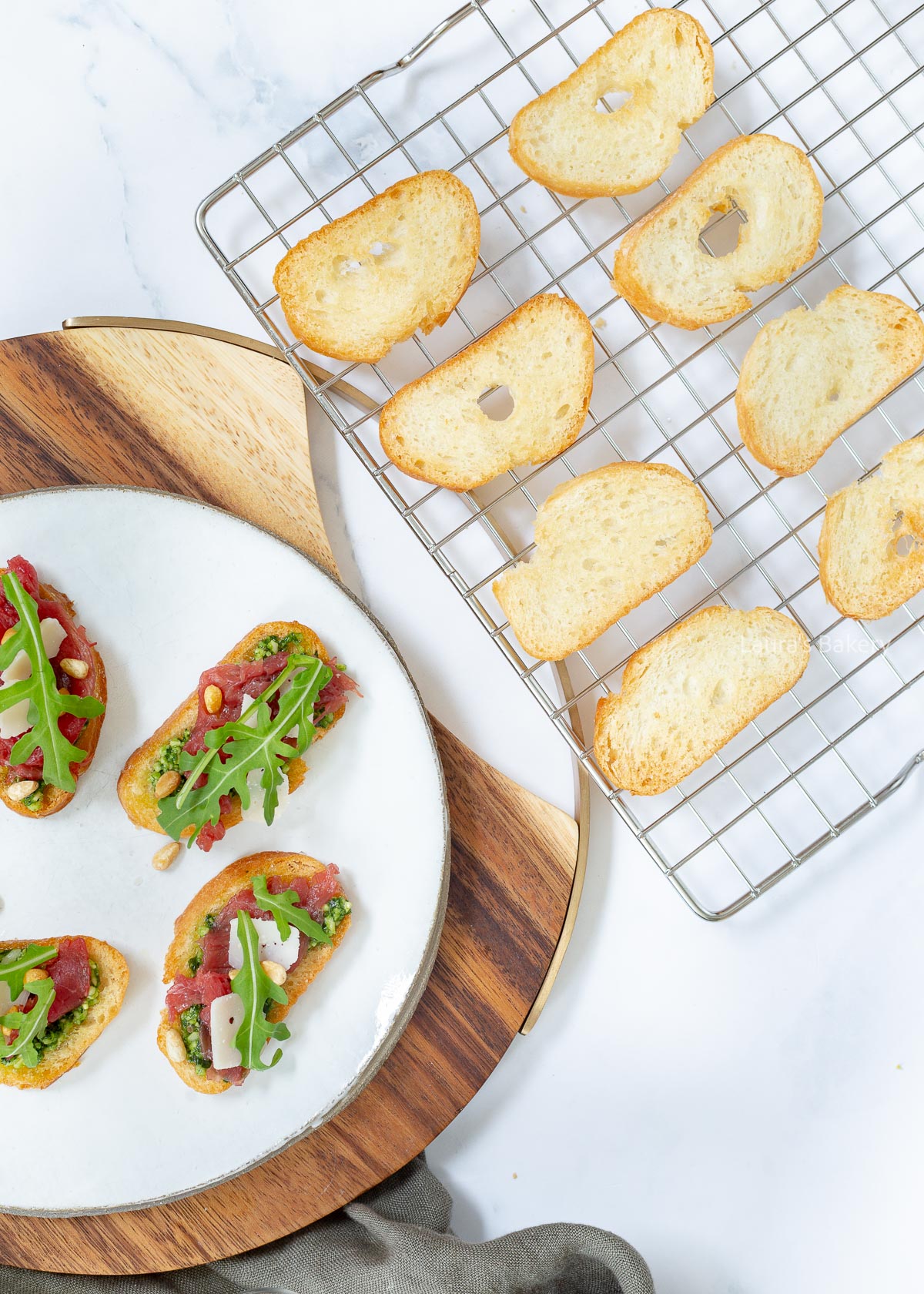 Beef carpaccio crostini-3
