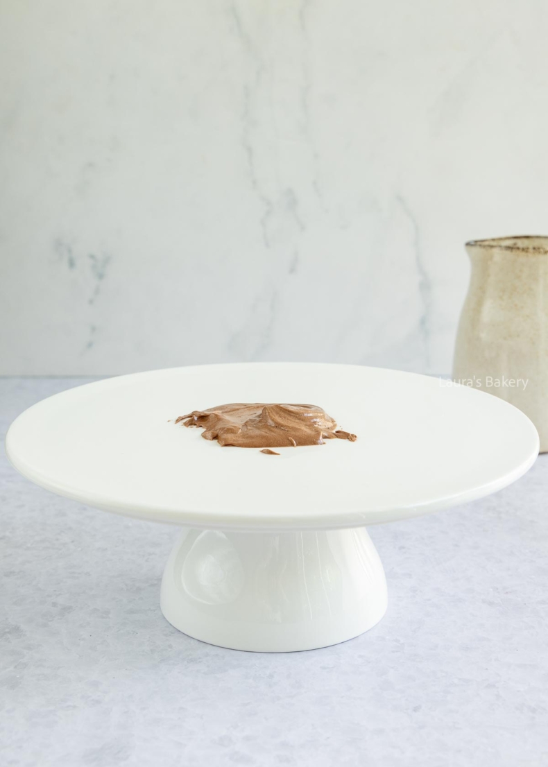 Making chocolate cake