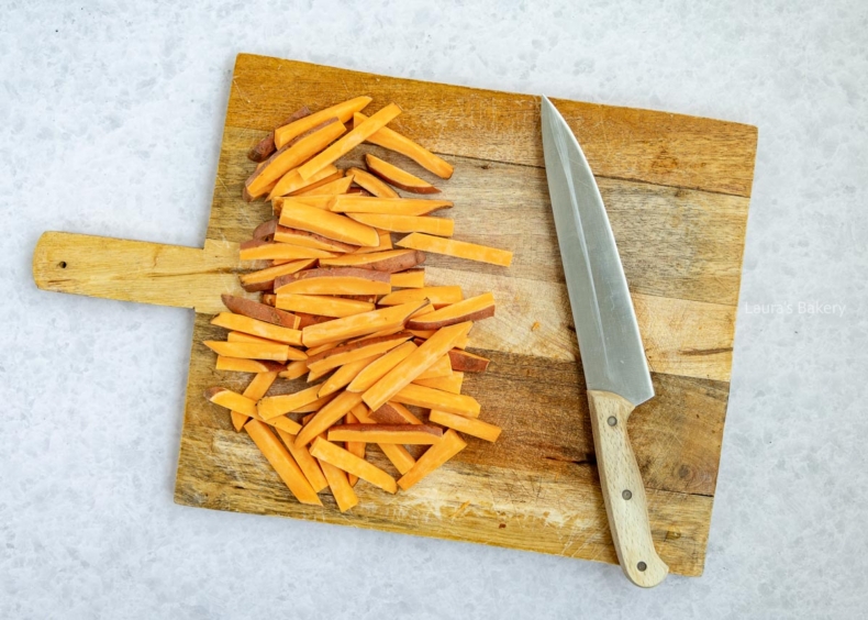 Chop the sweet potato in equal sizes