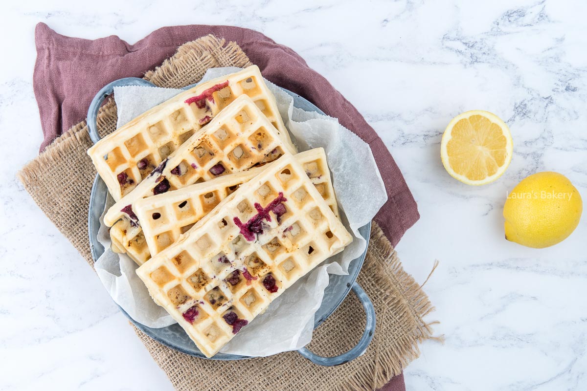 Blueberry lemon waffles-1