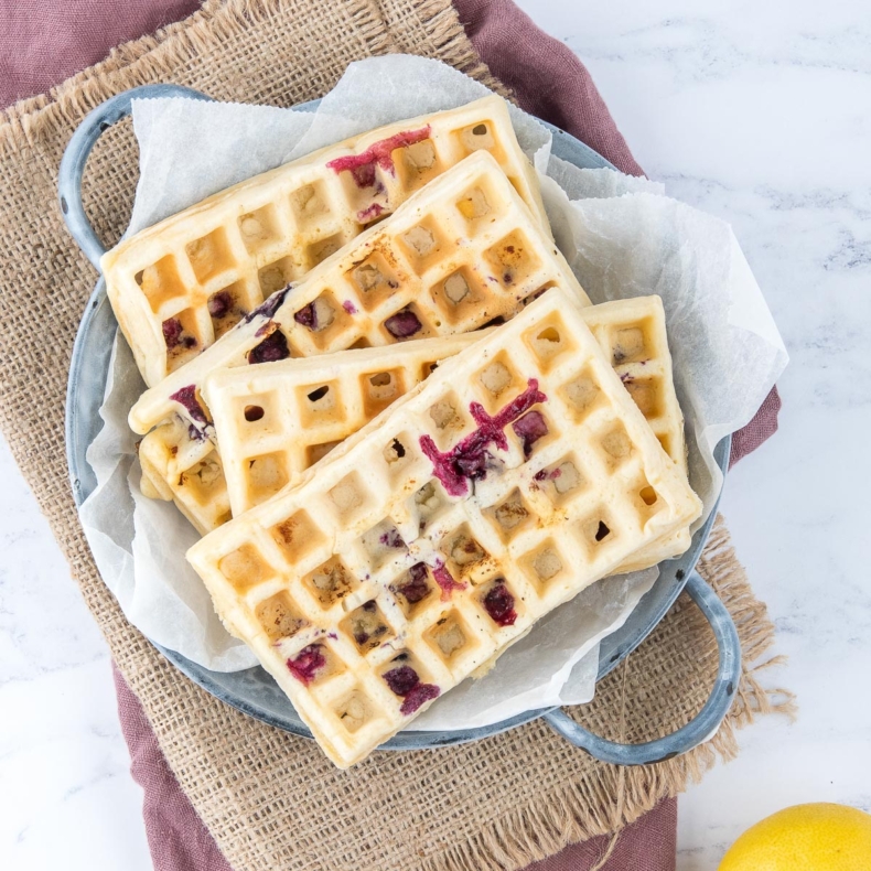 Blueberry Lemon Waffles