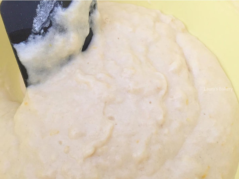 Mixing the batter