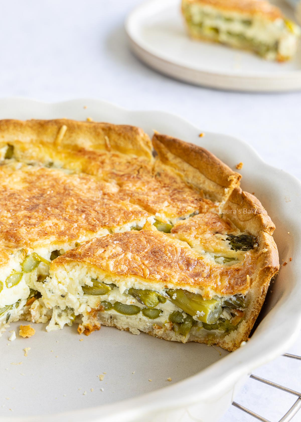 Green asparagus quiche-7