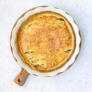 Green asparagus quiche
