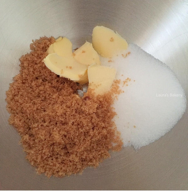 Add sugar and butter together in a bowl