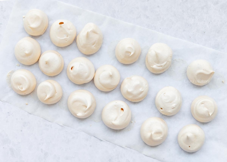 Crumble the meringue