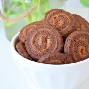 Chocolate peanut butter swirl cookies