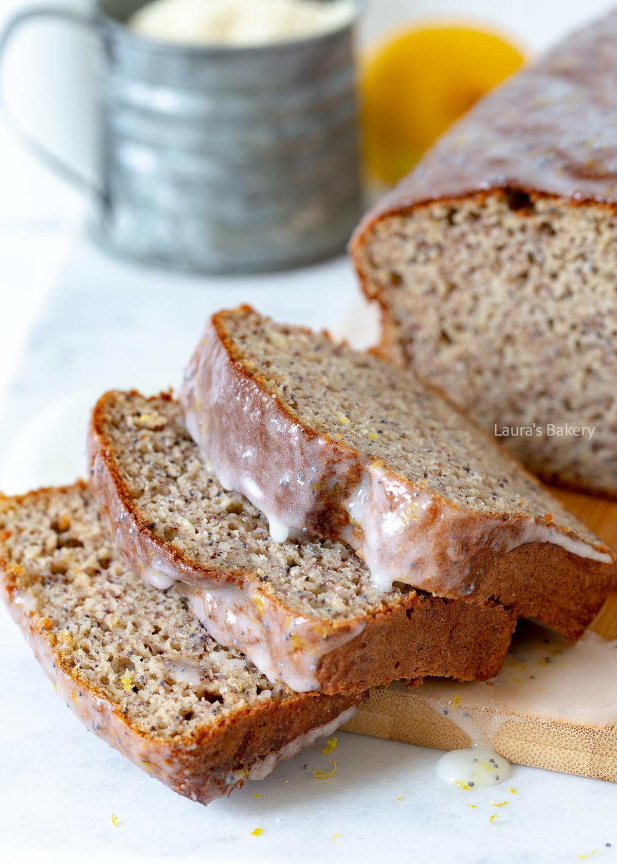 Lemon poppy seed banana bread-4