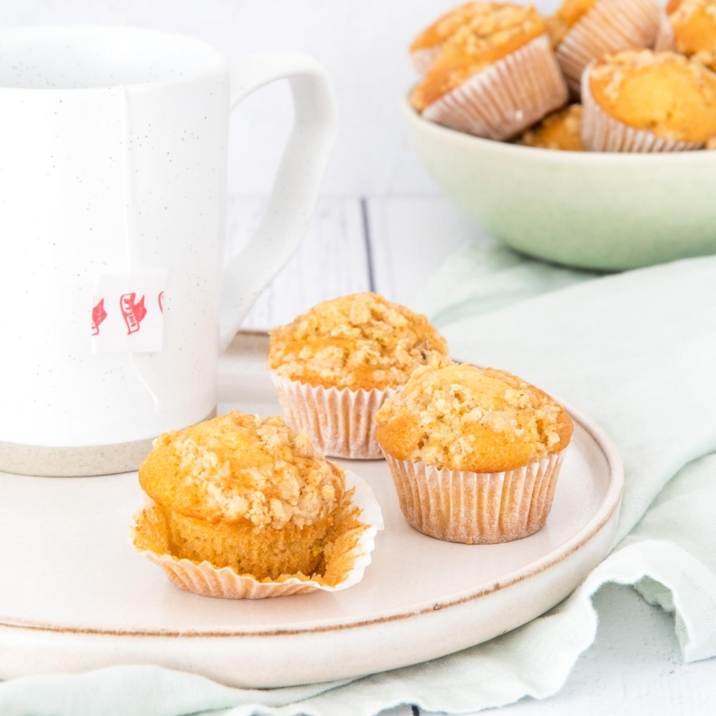 Mini Lemon Crumb Muffins