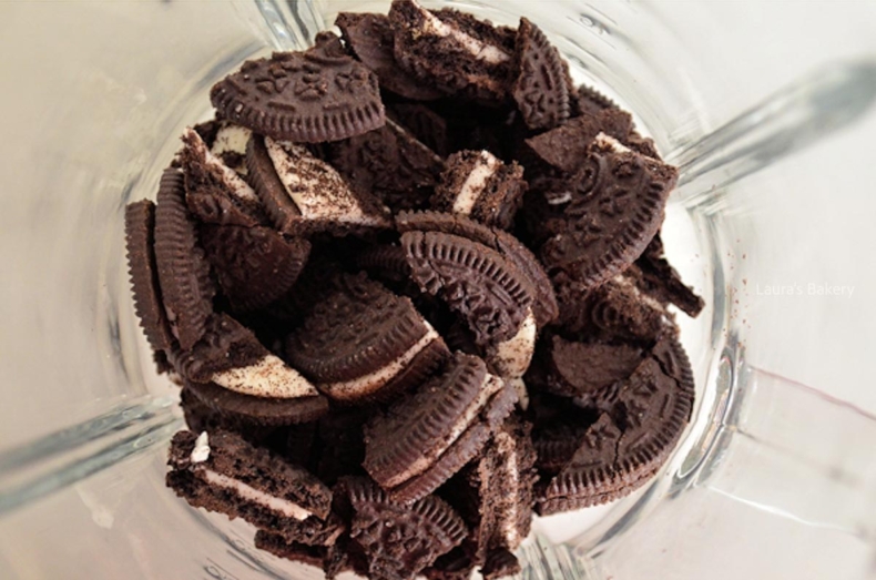 Oreo cookies in a food processor to make Oreo balls