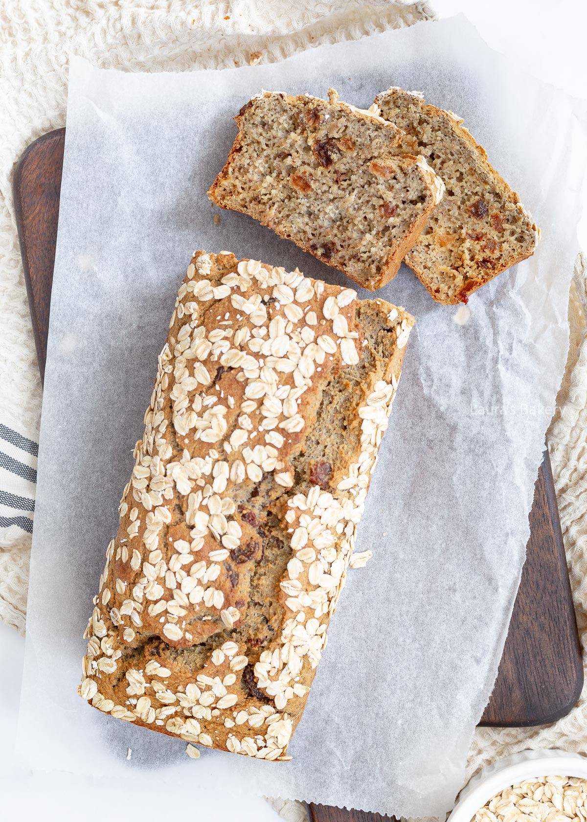 Healthy Oatmeal Banana Bread