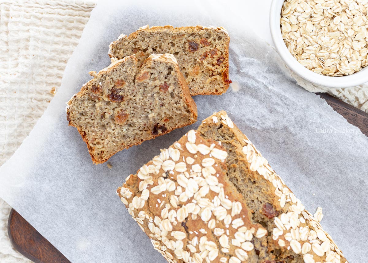 Healthy oatmeal banana bread -4