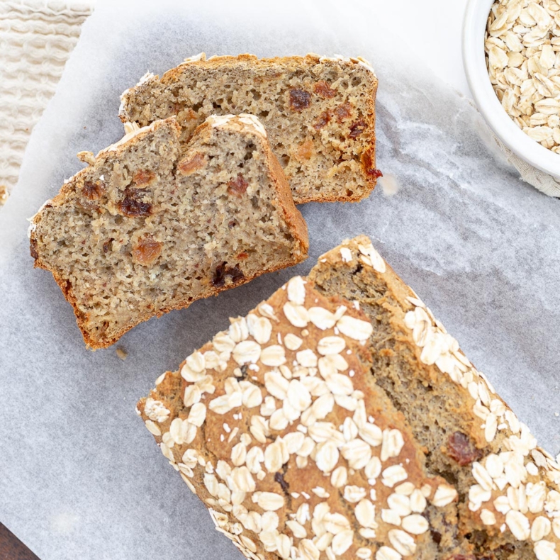 Healthy Oatmeal Banana Bread