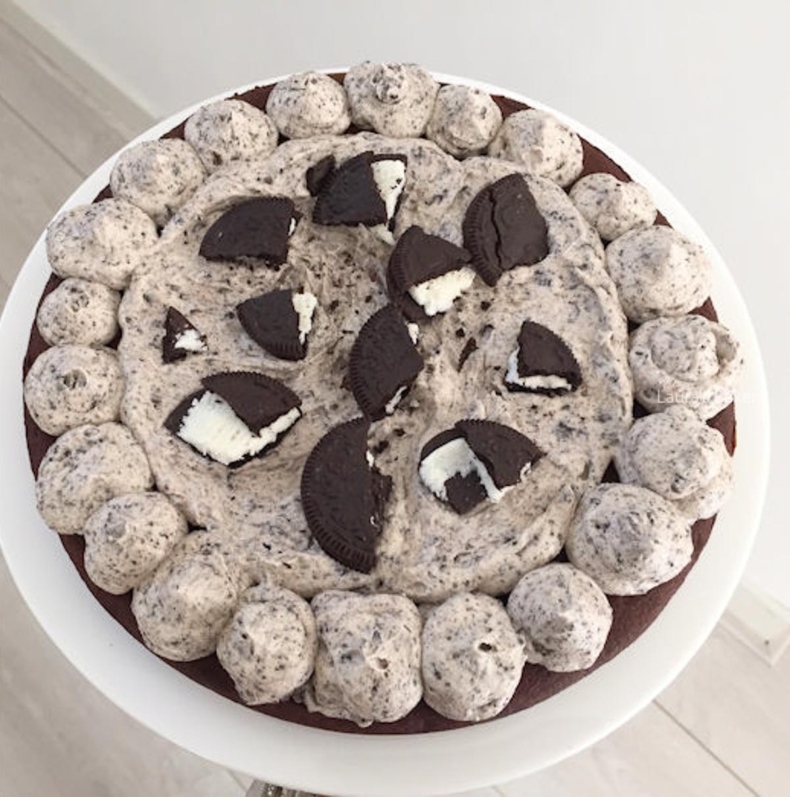 Adding on top of the cake
